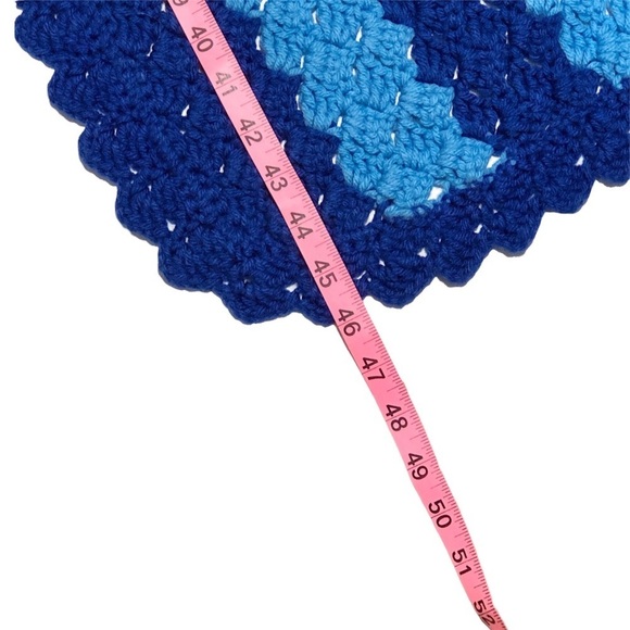 Vintage Handmade Crochet Throw Blanket - Picture 8 of 11